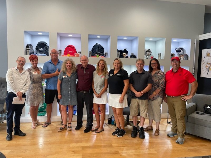Local business owners gathered at the Mica Specialties office