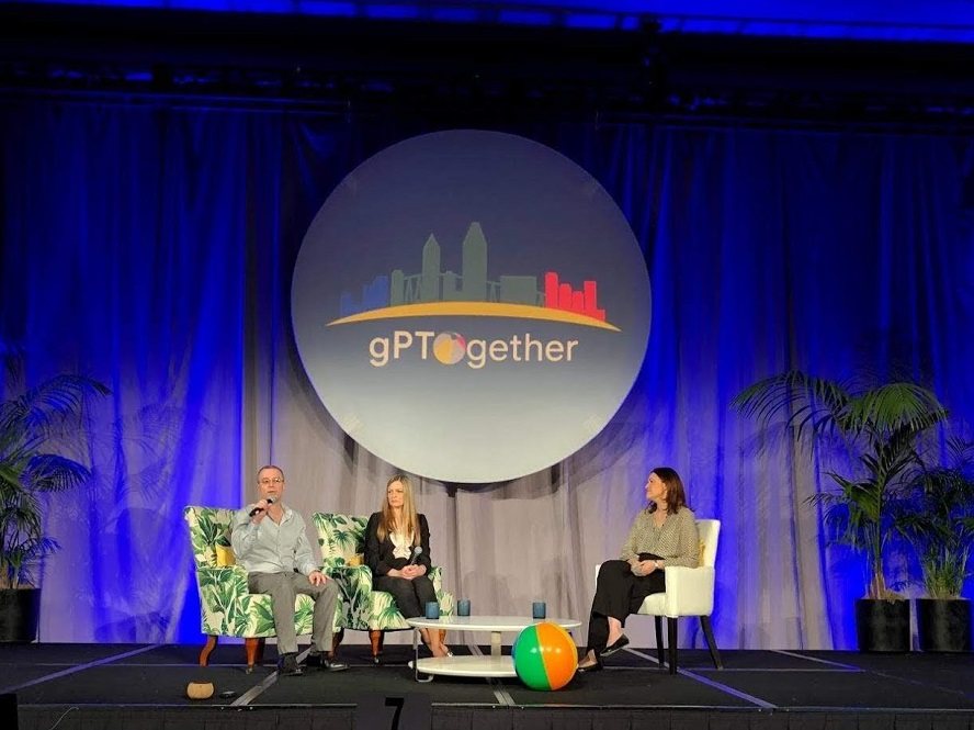 James Clemens speaking on stage at gPTogether, Google's Product Expert summit